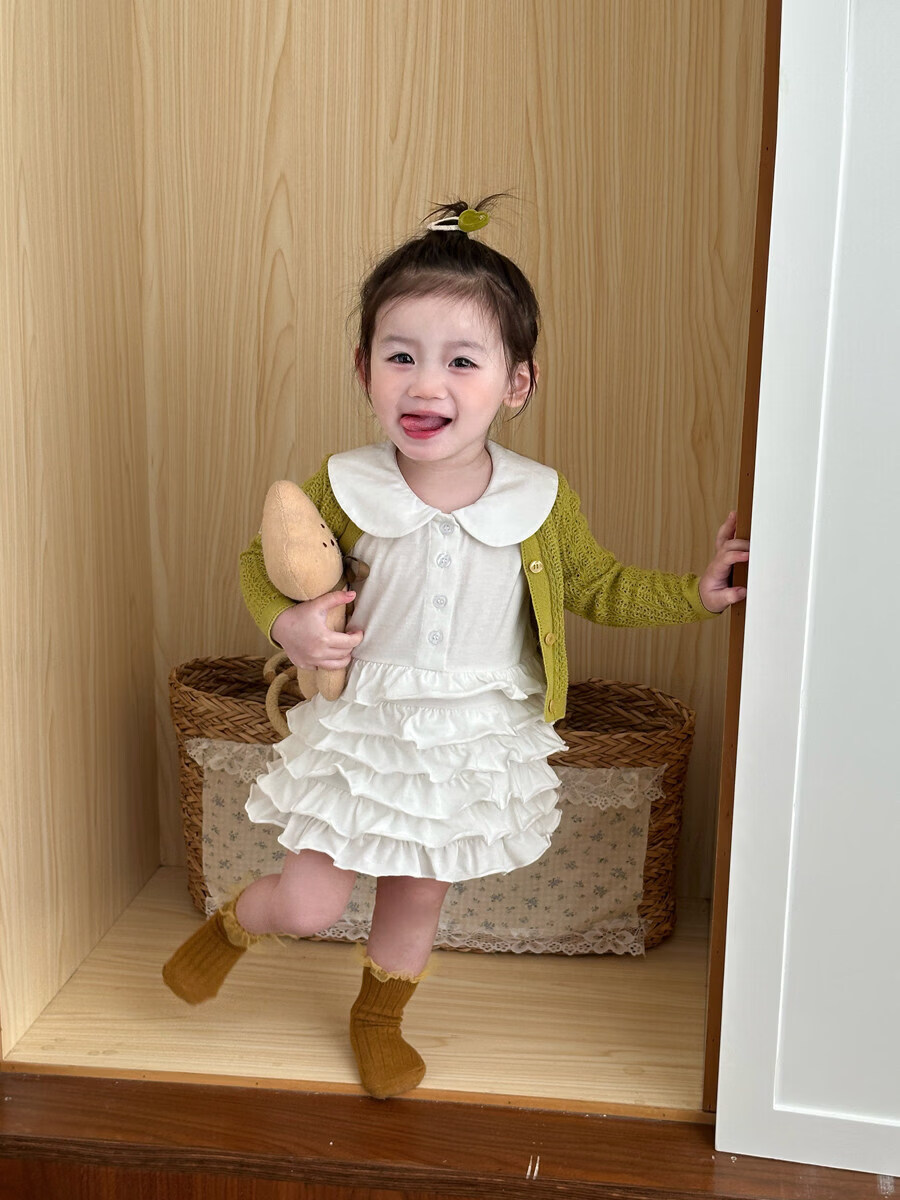 FADOBABY Girls Summer Dress New Baby Princess Doll Collar Cake Dress Children's Sleeveless Dress 21